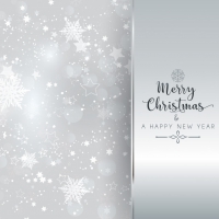 Silver Christmas And New Year Background