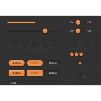 Orange UI Kit Free PSD