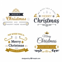 Pack Of Elegant Christmas Stickers