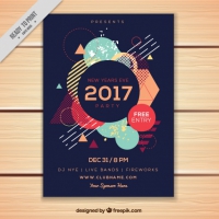 Abstract Brochure With Polygonal Shapes