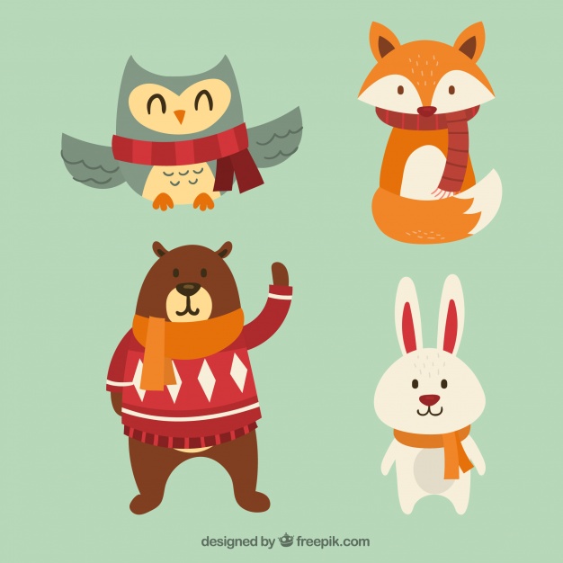 Pack Of Beautiful Forest Animals