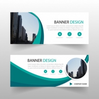 Green Ciircle Abstract Banner Template Design 
