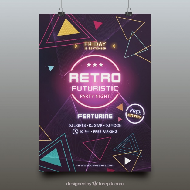 Futuristic Party Poster Template