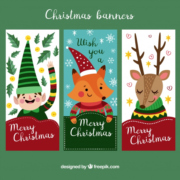 Collection Of Cute Vertical Christmas Banners