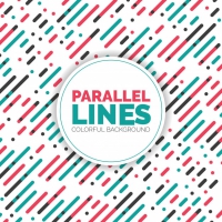 Parallel Diagonal Overlapping Color Lines Pattern Background
