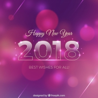Pink And Purple New Year Background