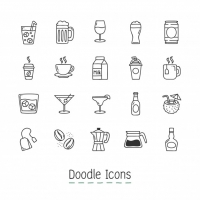 Doodle Drinks Icons